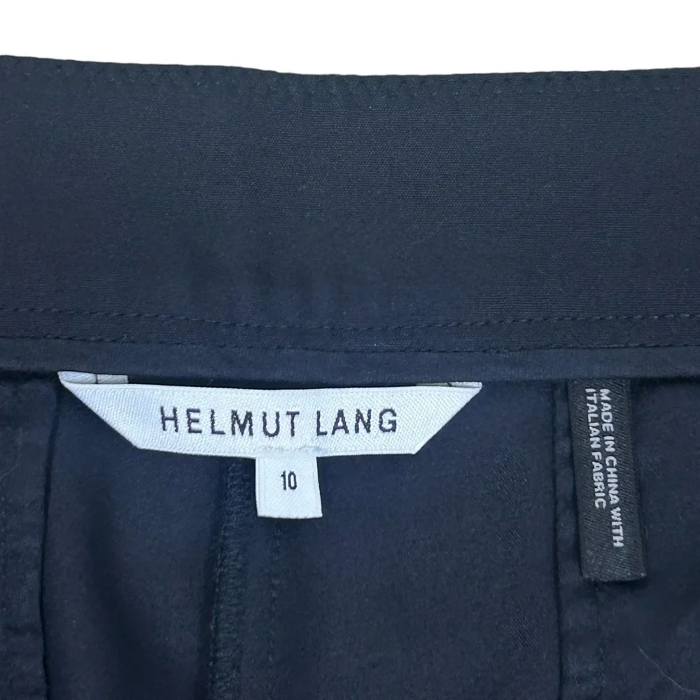 HELMUT LANG Slim Leg Twill Trouser Pants Black Raw Hem Black Sz. 10 DarkAcademia - Picture 6 of 16